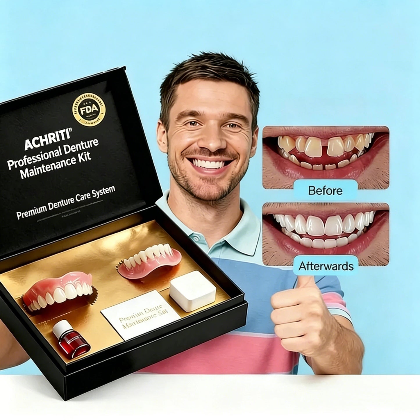 🦷ACHRITI™ Custom-Fit Full Functional Dentures Make you more confident