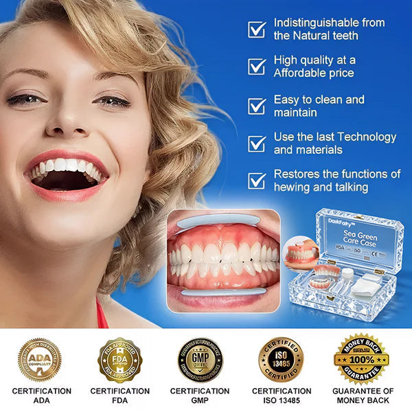 🦷 DarkFairy™ Medical Full Denture with Strong Suctiond Custom-Fit Full Functional Dentures
